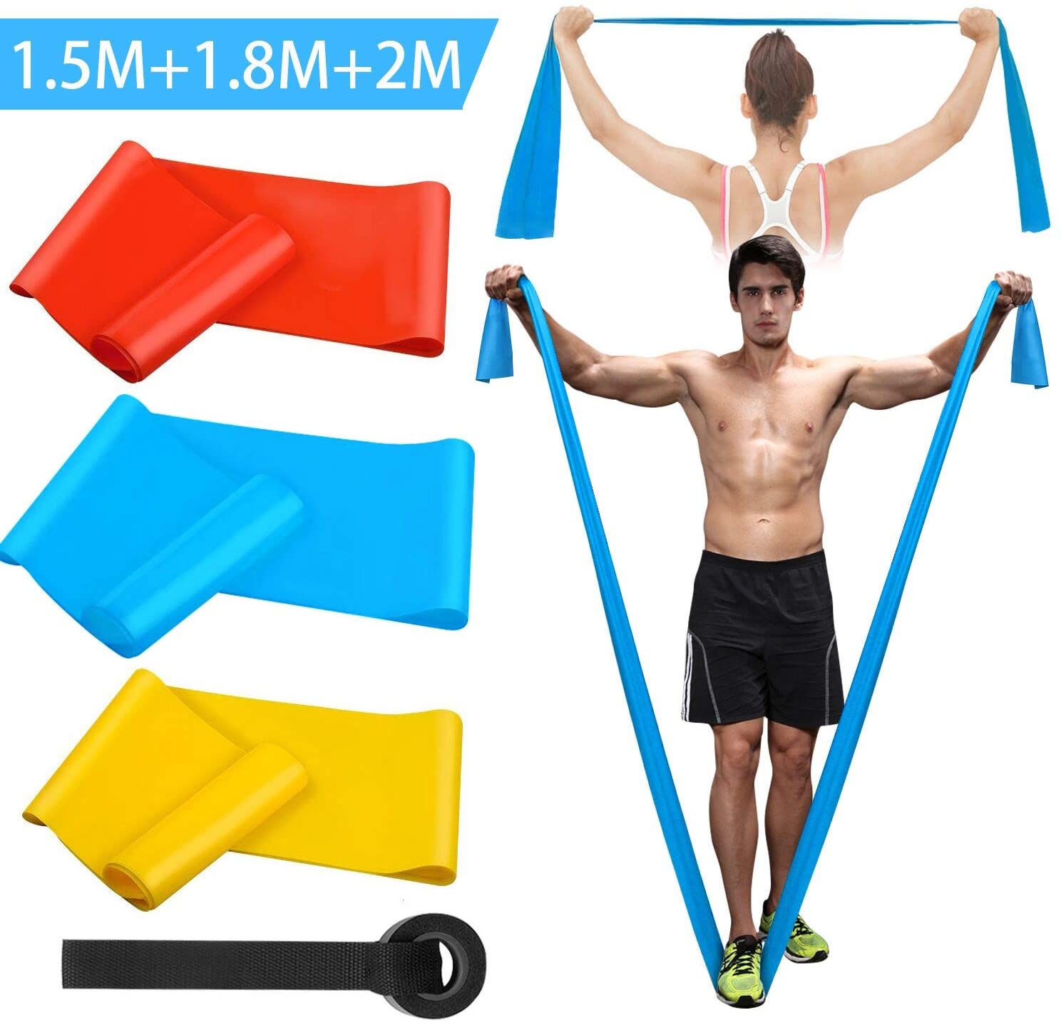 Finger Tape Athletic - Elastik Fitness Bantları 3 Adet Direnç