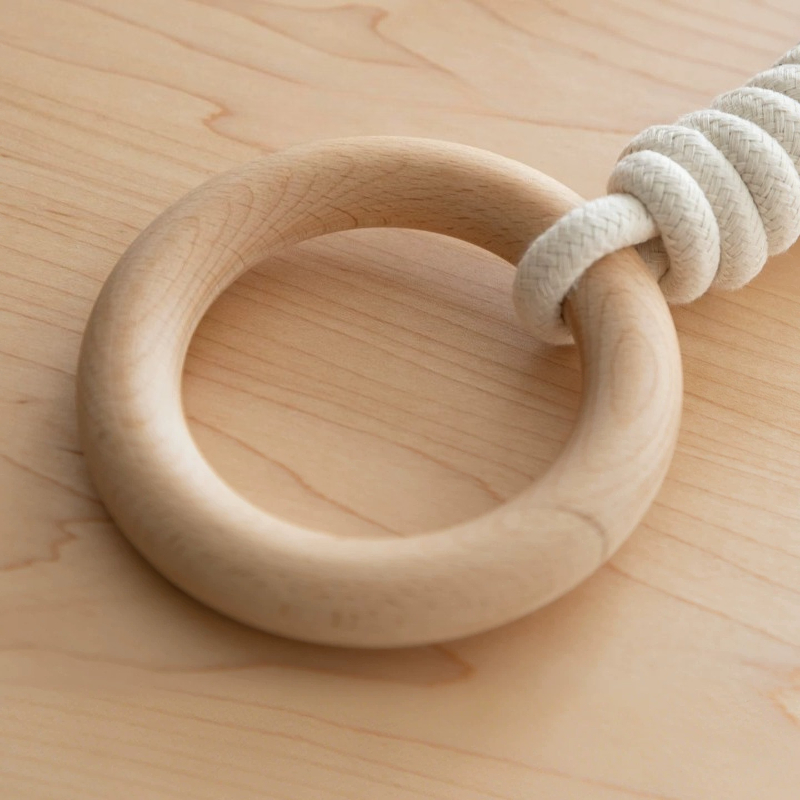 Gymnastic Ring Wood - Yatak asma halkaları, evde antrenman, fitness