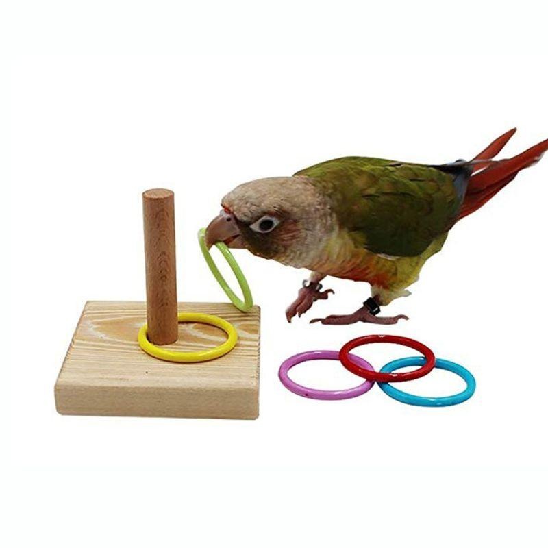 Gymnastic Ring Wood - Kuş Eğitim Halkası Oyuncak Papağan Eğitici