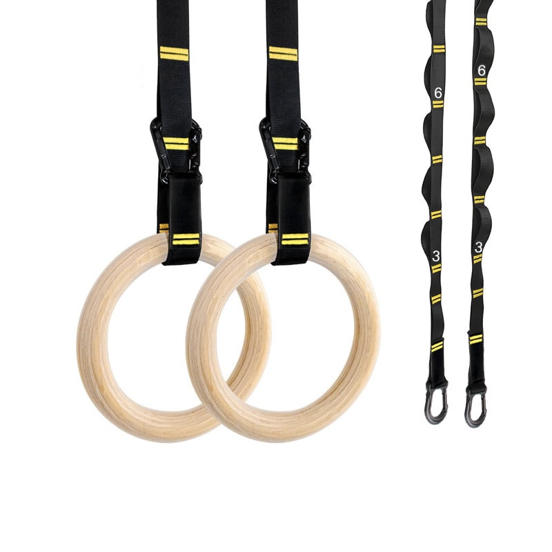 Gymnastic Ring Wood - 28mm 32mm Pull-up Jimnastik Halkaları Asılı