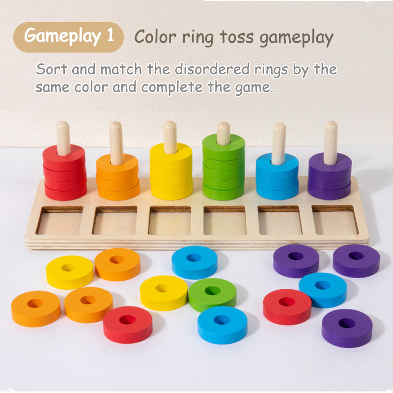 Montessori Hafıza Eğitimi Renk - Gymnastic Ring Wood incelemesi ve fiyatı